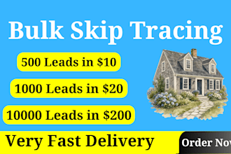do bulk skip tracing for real estate