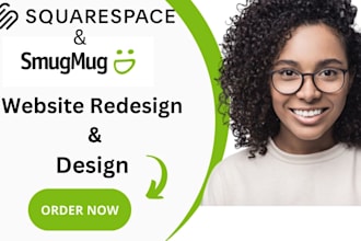do squarespace website redesign, squarespace website design, smugmug website