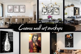 create mockups for your canvas wall art designs and posters