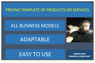 build costing and pricing template with profit analysis