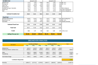 provide product pricing template or excel spreadsheet for online business