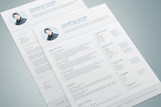 design professional resume, cv and cover letter template