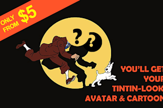 draw your tintinlook avatar and cartoon