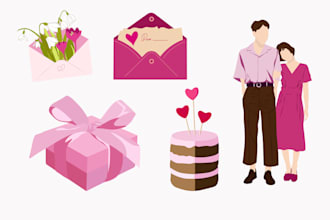create amazing flat vector illustration