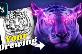 turn your drawing into realistic photoshop edit