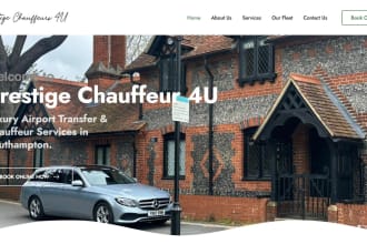 build taxi booking website, limo website, chauffeur website black car website