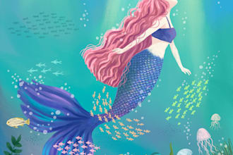 draw fairy  tale illustration for your project