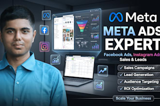 run meta facebook ads, instagram ad campaign, fb advertisement for sales, leads