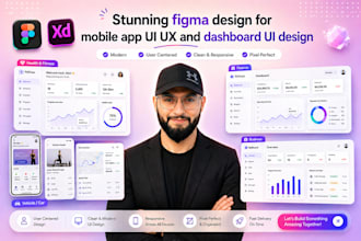 do stunning figma design for mobile app UI UX and dashboard UI design in figma