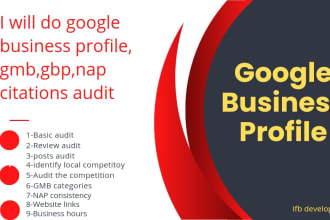 audit your google my business profile, gmb, gbp listings