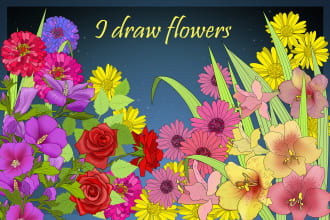 draw flowers and plants in photoshop