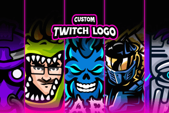 create amazing twitch logo and overlays in 24hrs