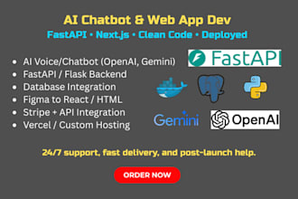 build ai chatbot, ai saas, ai website, ai website development