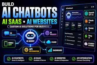 build custom ai chatbot, ai saas and ai website