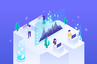 make flat vector illustration