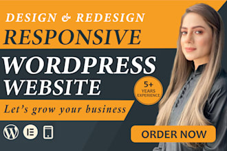 build a responsive professional wordpress website or blog design