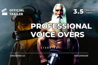 create an exciting action movie voiceover and narration