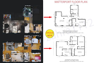 draw 2d floor plan from matterport link