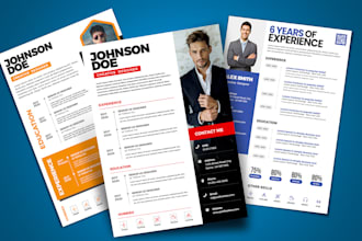 design modern or infographic cv resume within 24 hours