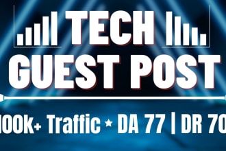 provide SEO tech backlinks through tech guest post