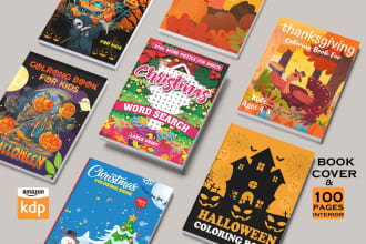 create christmas, halloween and thanksgiving coloring and activity books for KDP