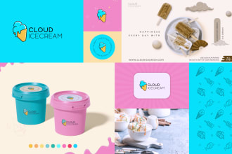 design brand identity and modern unique brand style guide with minimalist logo