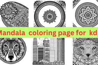 design any kind of mandala design coloring pages for amazon kdp