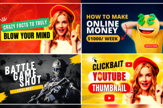 design an attractive clickbait youtube thumbnail