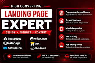 do landing page on getresponse, unbounce, leadpages, instapage, builderall, wix
