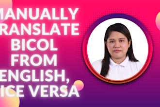proficiently translate bicol to english