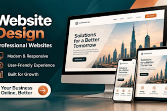 design a modern responsive website in arabic and english