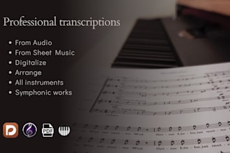 professionally transcribe your music into clean sheet music