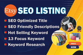do etsy professional optimized product listing, etsy product descriptions