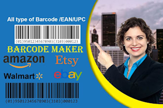 generate barcode for amazon, walmart, ebay and shopify products in google sheets