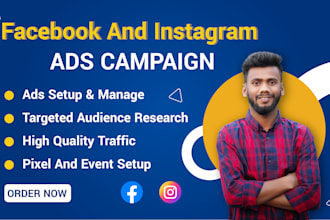 run profitable fb ads campaign and instagram ads for leads and sales, ig manager