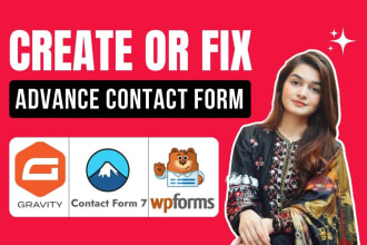 create or fix contact form, gravity form, wpform, popup or multistep form
