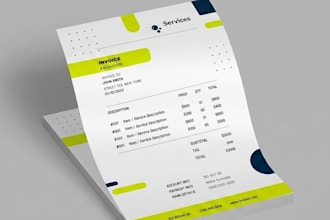 create a modern and professional invoice design