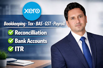 xero bookkeeping, tax, gst, payroll, reconciling bank itr