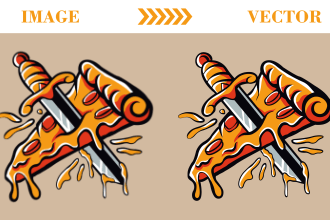 create vector versions of low res images, sketches, or logo