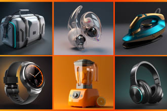 make 3d product design with realistic render