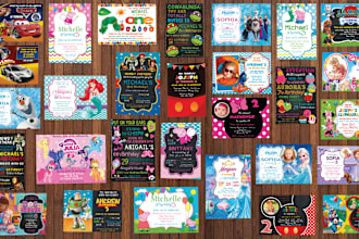 design a customized printable or digital invitation for any occasion and theme