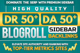 create high authority blogroll sidebar backlinks