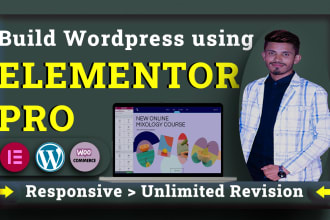 build responsive wordpress web by elementor pro, astra pro