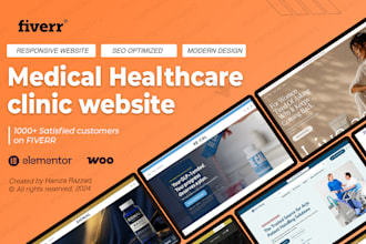 design medical, healthcare, clinic, dental wordpress website