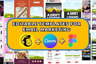design attractive editable email templates for mailchimp using canva