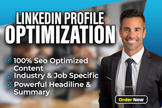 professionally do linkedin profile optimization upgrade skills summary headline
