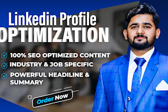 professionally do linkedin profile optimization upgrade skills summary headline