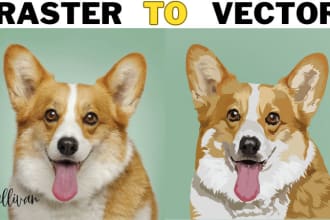 draw vector illustration cartoon dog cat animal pet portrait