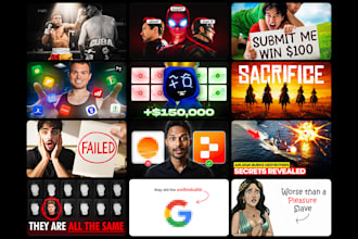 design high CTR youtube thumbnails