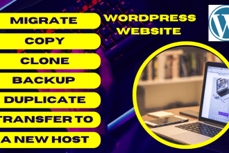 do wordpress migration, clone, change domain or transfer website to a new host